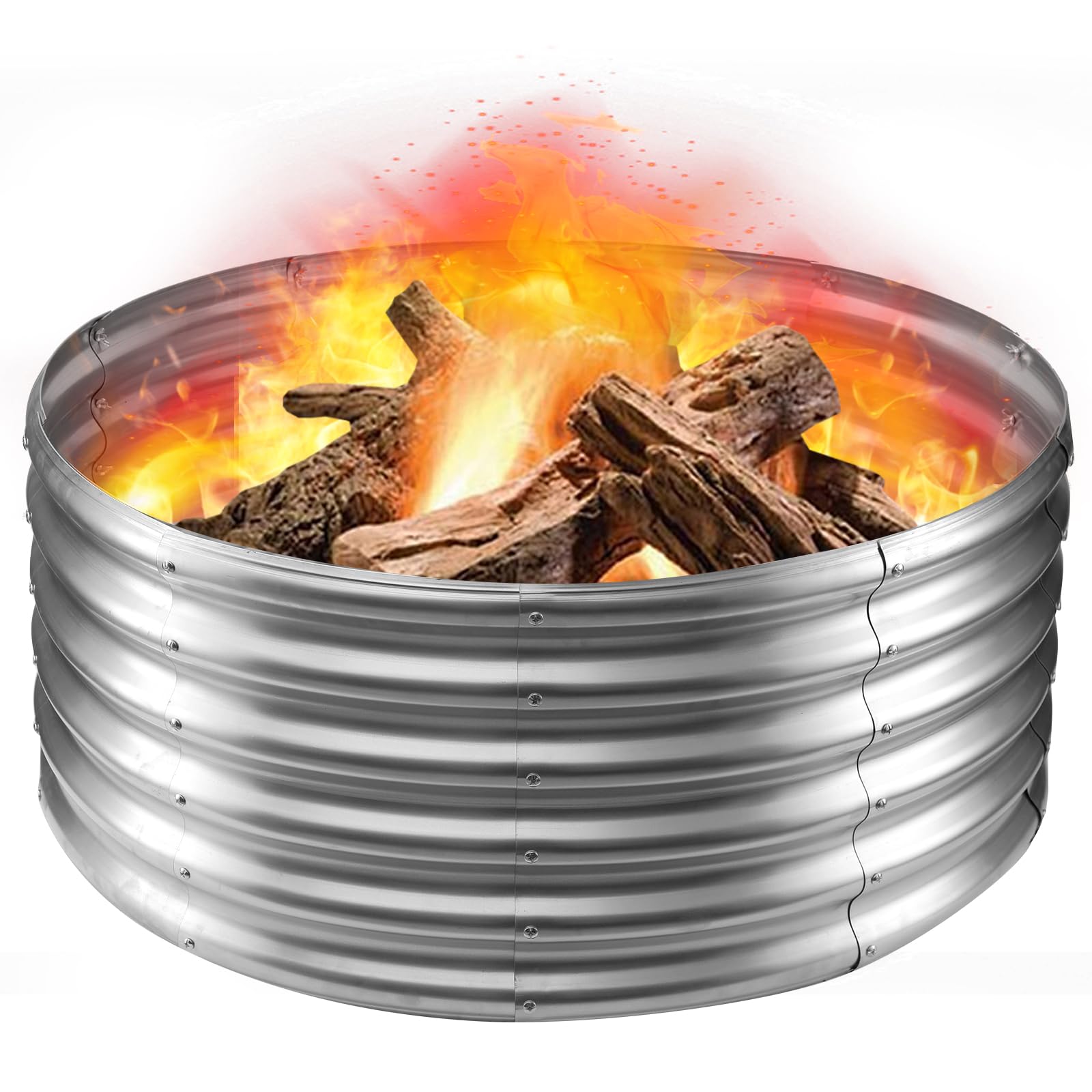 TBMLC front view of 40-inch fire ring showing sturdy construction and safety