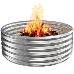 TBMLC front view of fire ring shows durable galvanized steel and secure rim