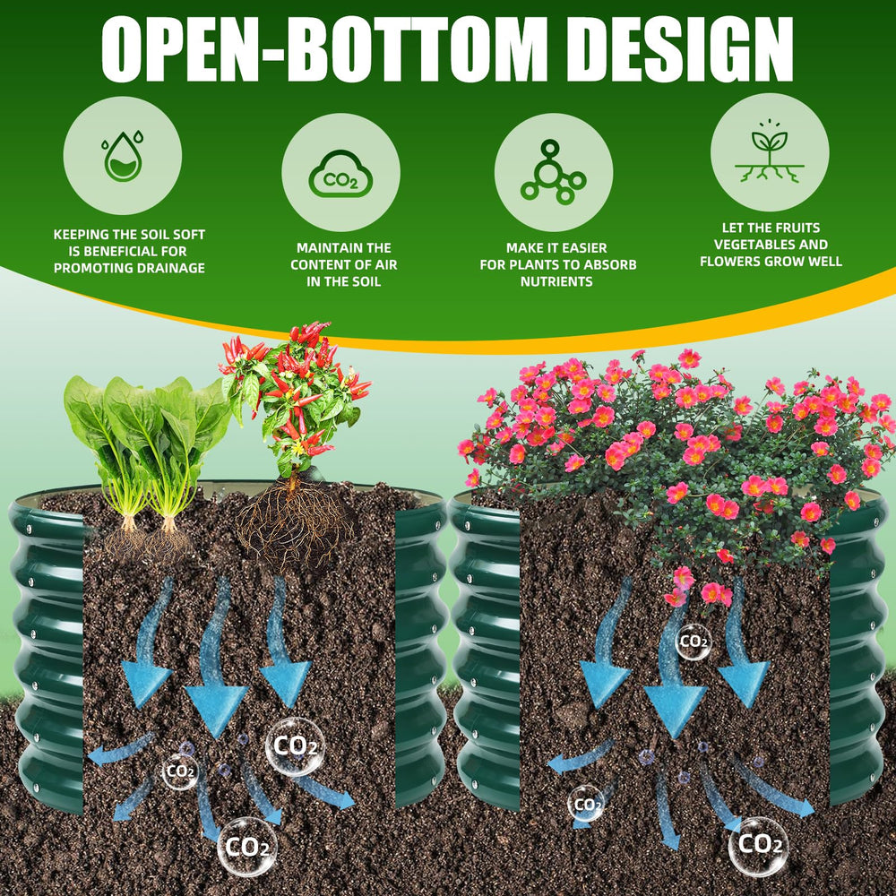 TBMLC on a patio with flowering plants showing stylish green finish enhancing outdoor decor