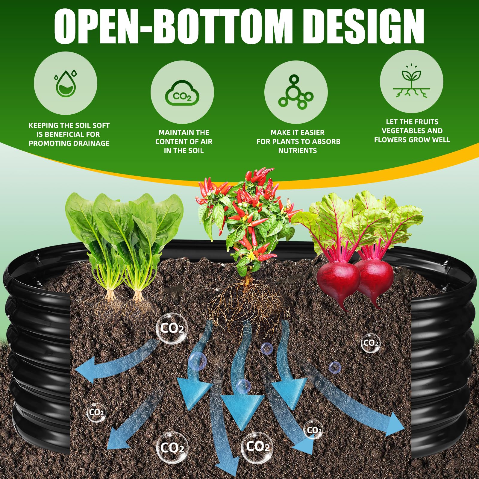 TBMLC planter on patio with flowers showing aesthetic appeal and curb impact