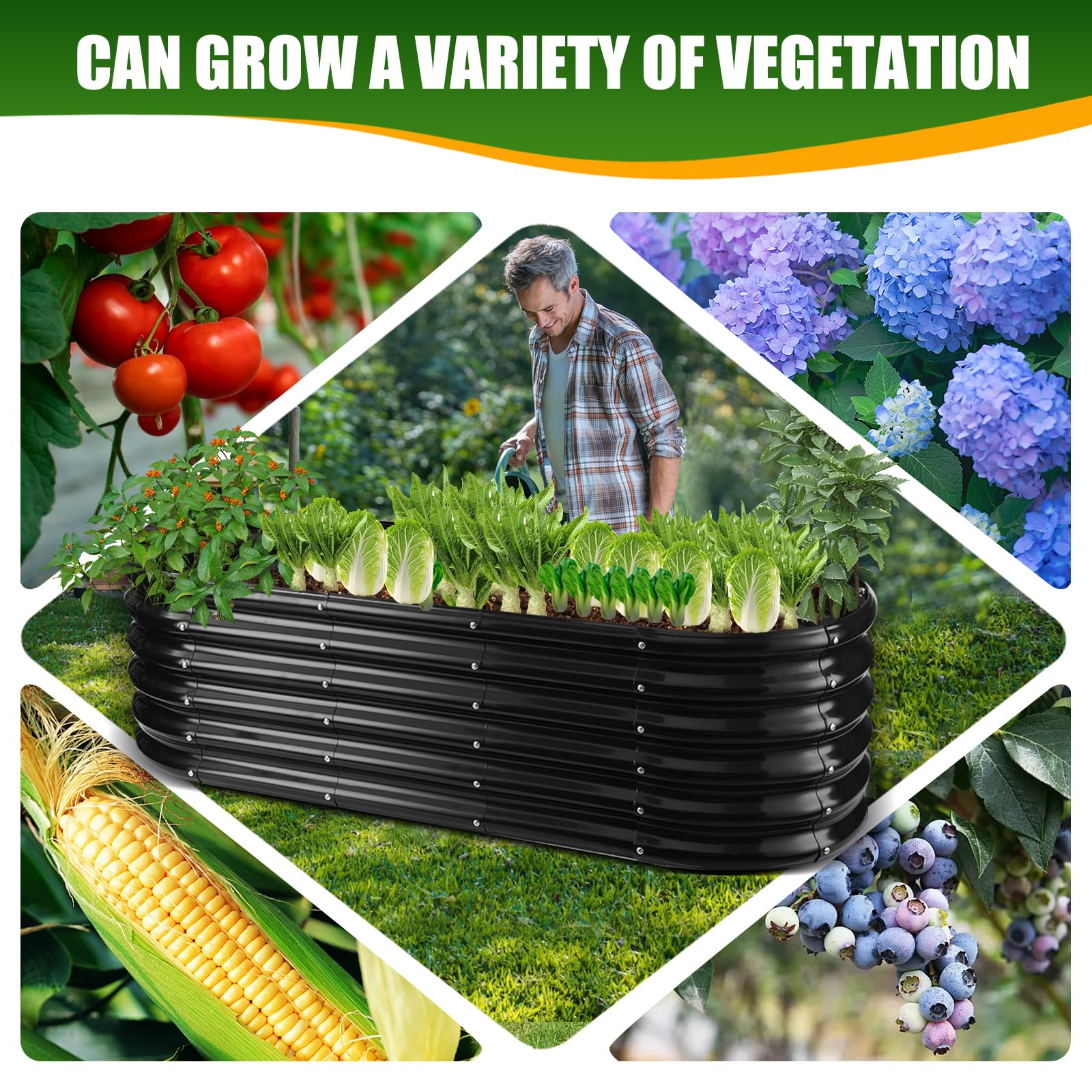 TBMLC planter beside garden hose showing size and capacity for medium gardens benefit