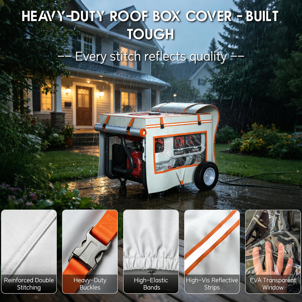 TBNO covered generator in backyard providing weather protection