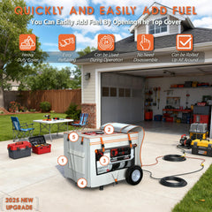 TBNO transparent roll-up window revealing generator controls and lights