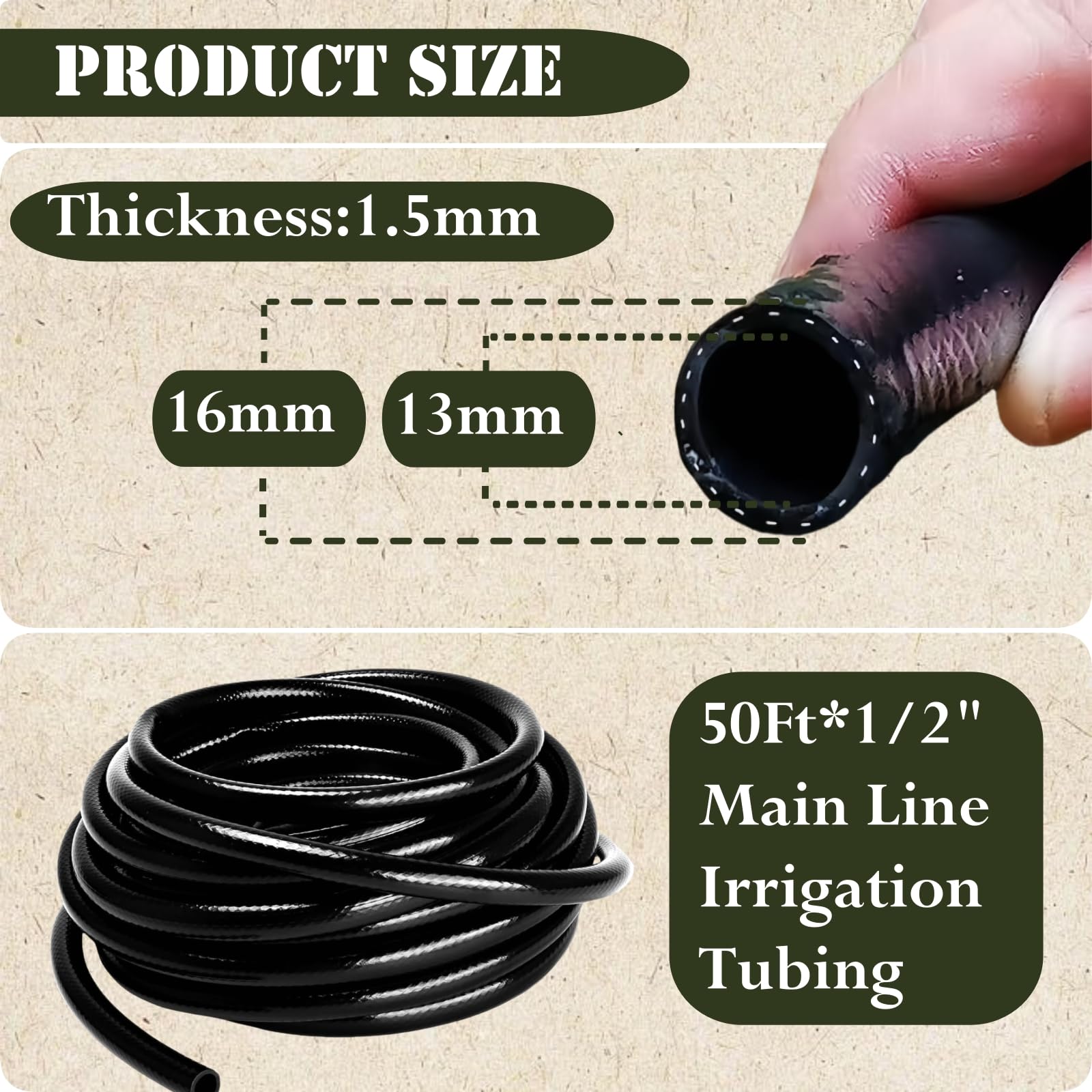 TBPA T-connector and 1/2" to 1/4" reducer close-up illustrating easy branching