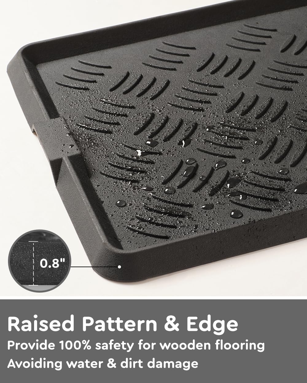 tchdio tray holding muddy boots keeps entryway clean and tidy