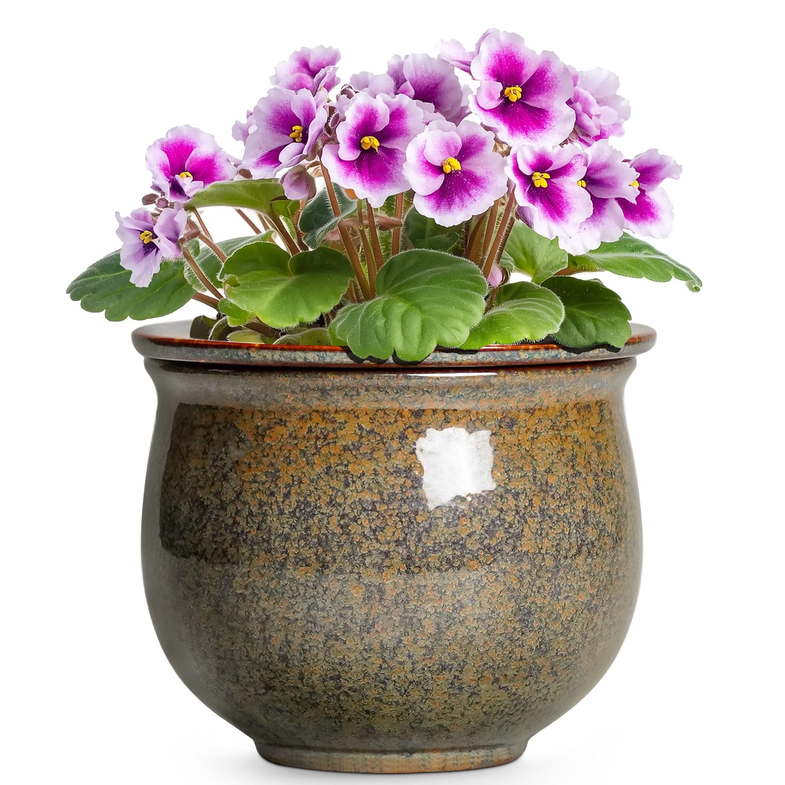 Teagas front view of glazed ceramic planter showing clean design and surface protection