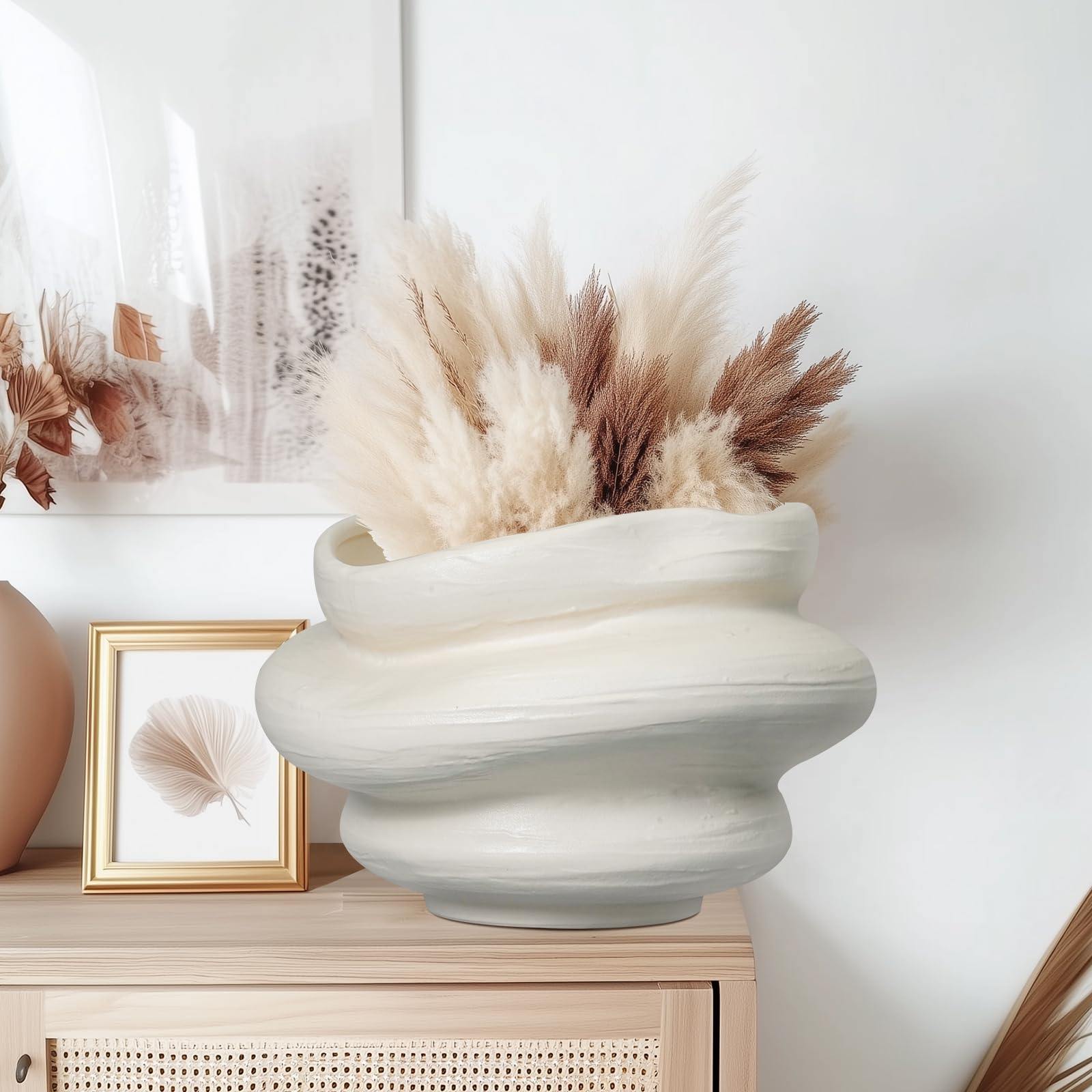 Teagas pot styled with foliage in living room adding modern decor appeal