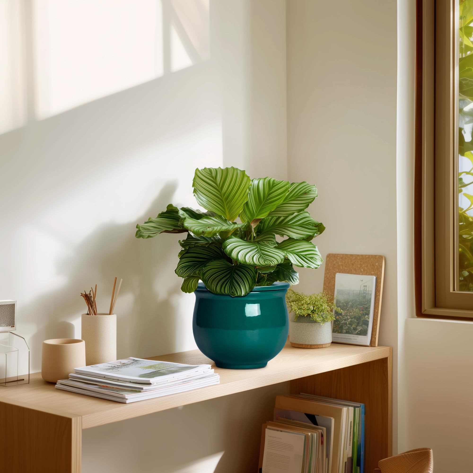 Teagas planter lifestyle bedroom decor picture showing calming greenery and subtle style boost