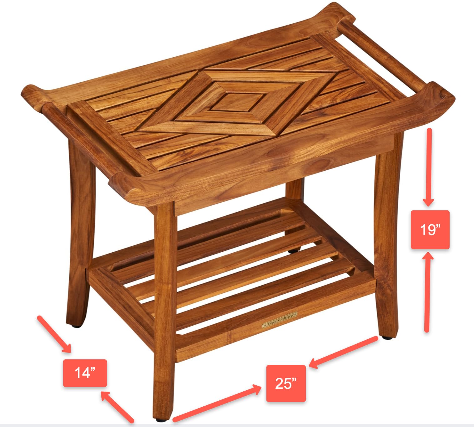 Teak Culture adjustable rubber-tipped leveling feet for stable grip on wet floors