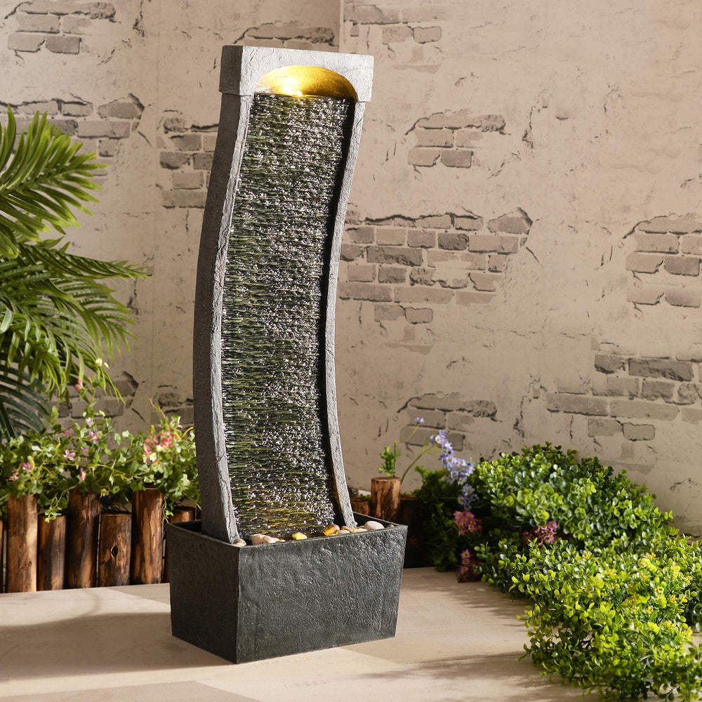Teamson Home close-up of faux slate texture highlighting realistic stone look and durability