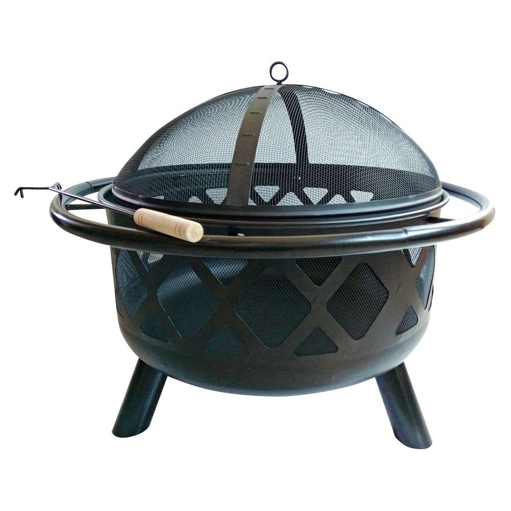 Teamson Home fire pit staged on patio demonstrating stylish focal point for gatherings