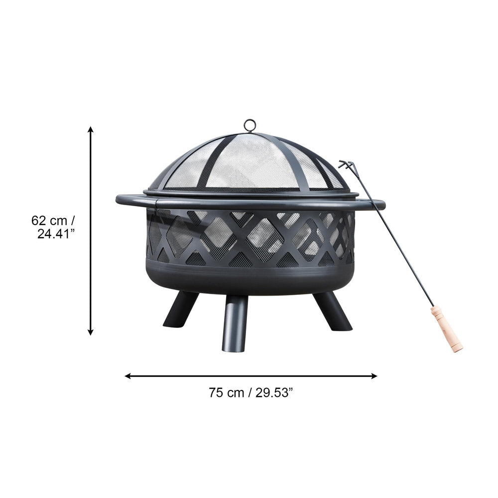 Teamson Home side profile showing stable steel base and compact footprint benefit