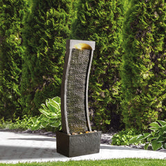 Teamson Home LED lighting at night emphasizing illuminated water flow for evening mood