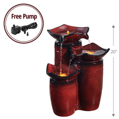 Teamson Home LED lights glowing at night for ambient outdoor illumination