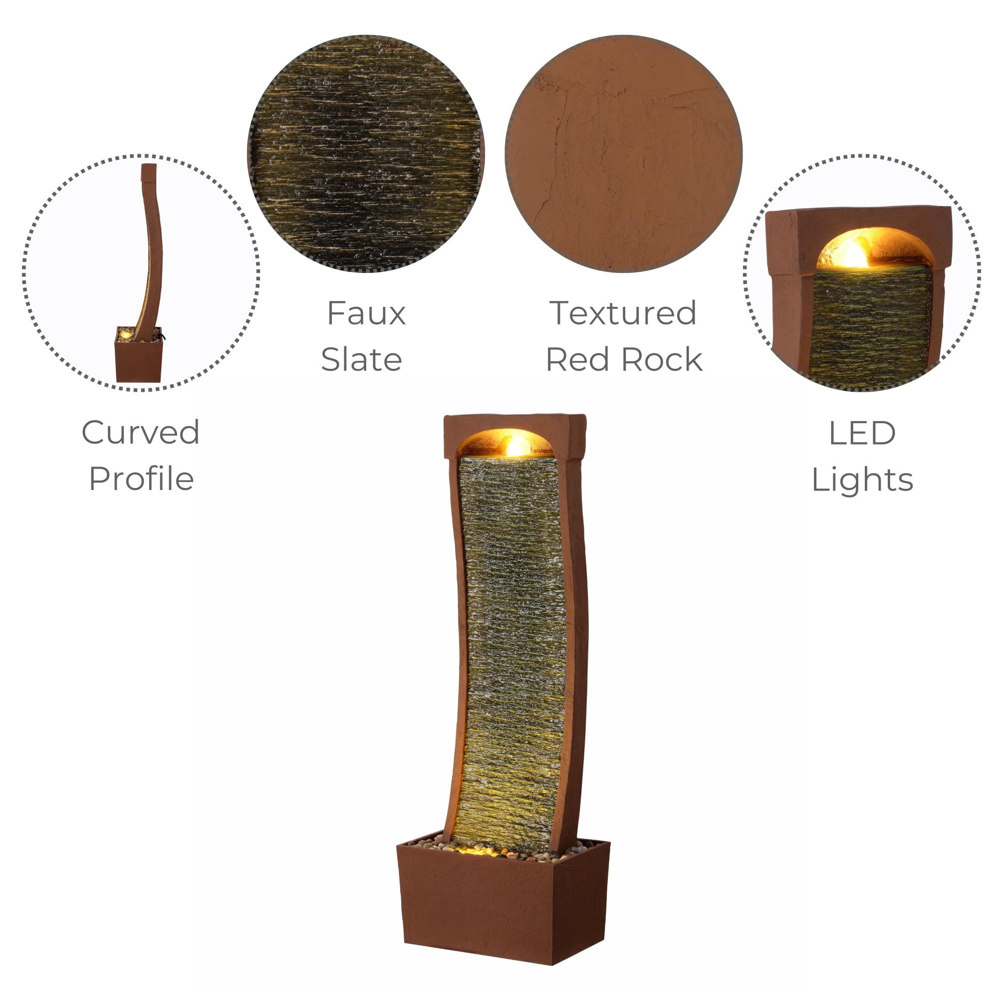Teamson Home LED lights glowing at night, creates warm ambient illumination