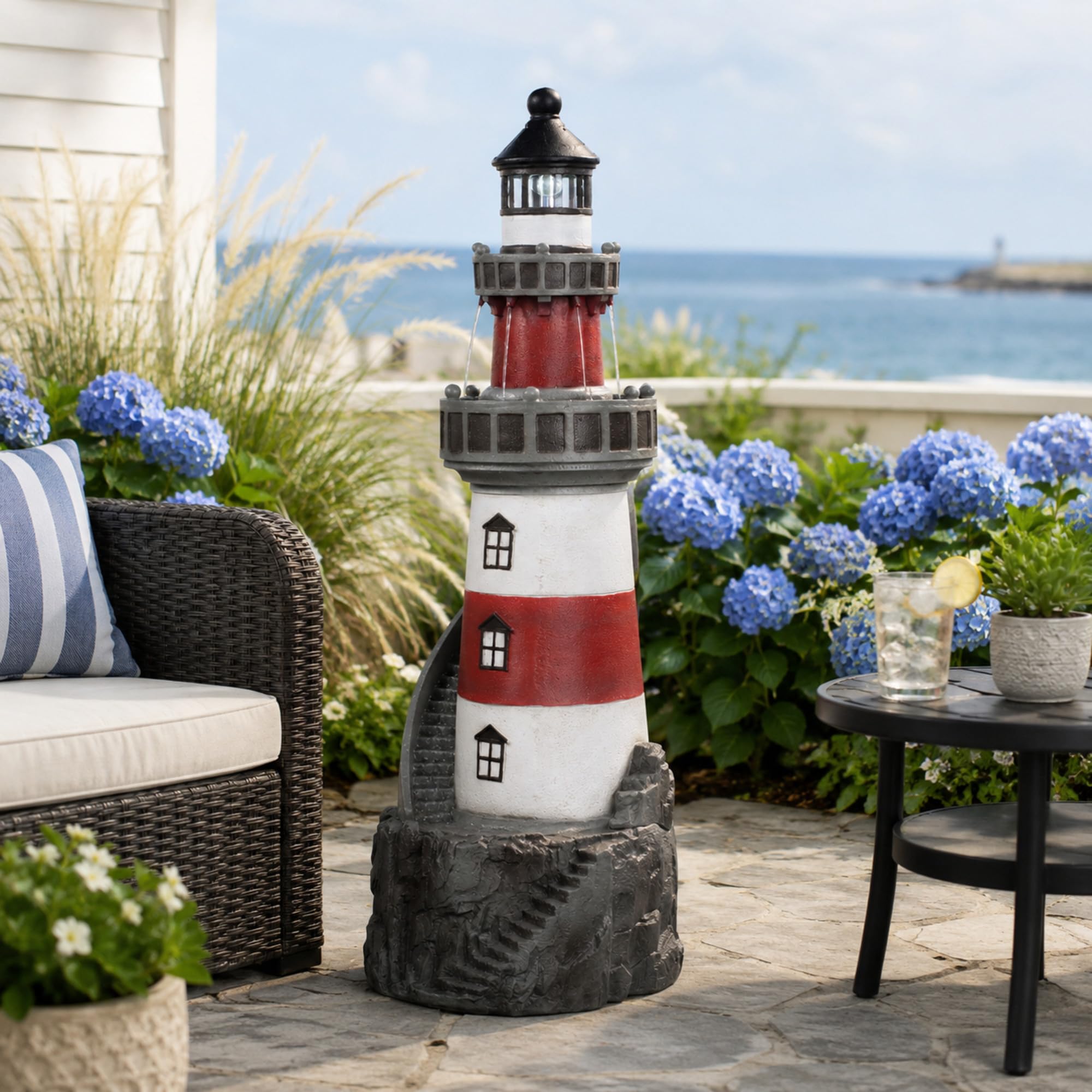 Teamson Home solar panel close-up highlighting sun-powered, cord-free outdoor operation