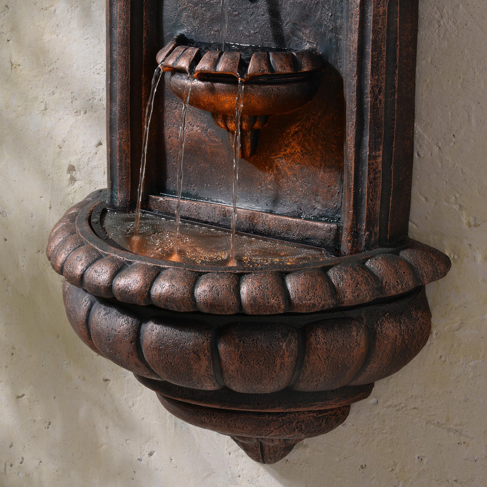 Teamson Home fountain running water from mouth into basin for calming sound