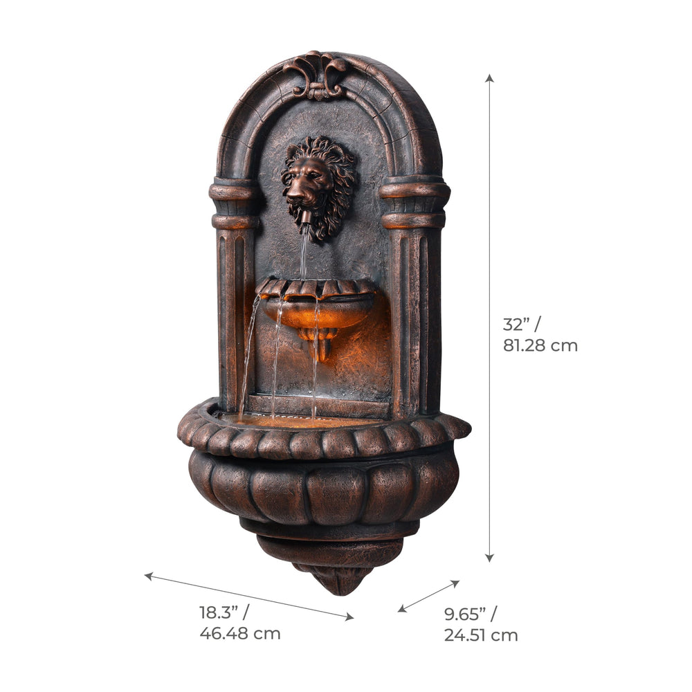 Teamson Home close-up of lion sculpting and durable antique bronze finish