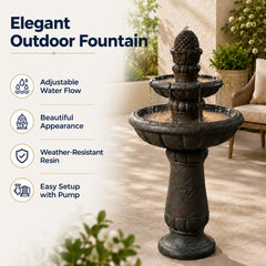 Teamson Home faux-stone finish texture close-up showing durable weather-resistant surface