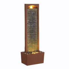 Teamson Home LED top illumination casting warm light on the water origin at dusk