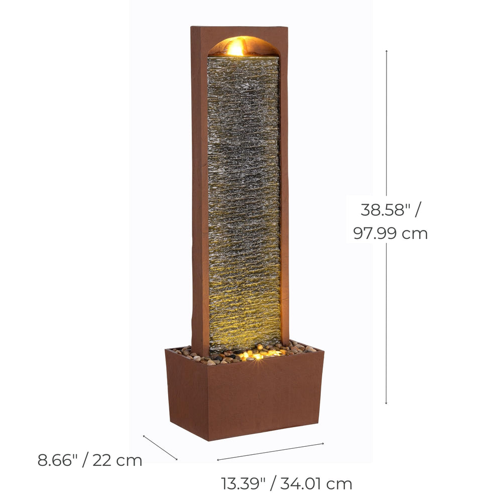 Teamson Home side profile showing slim vertical form for tight outdoor spaces
