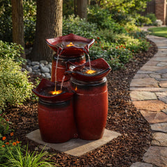 Teamson Home top-tier close-up capturing flowing water and gentle cascade benefit
