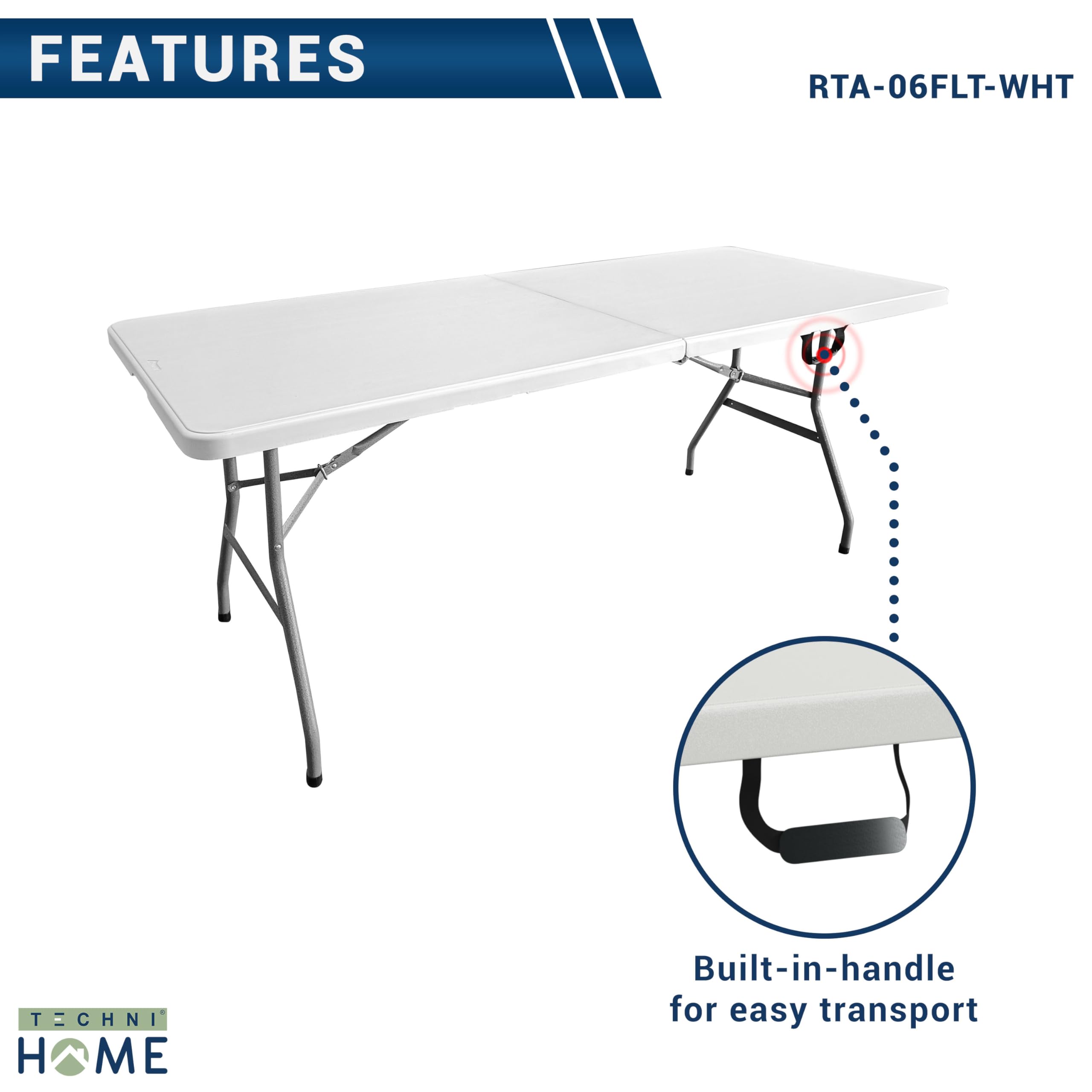 Techni Home table next to chair showing scale and seating capacity benefit