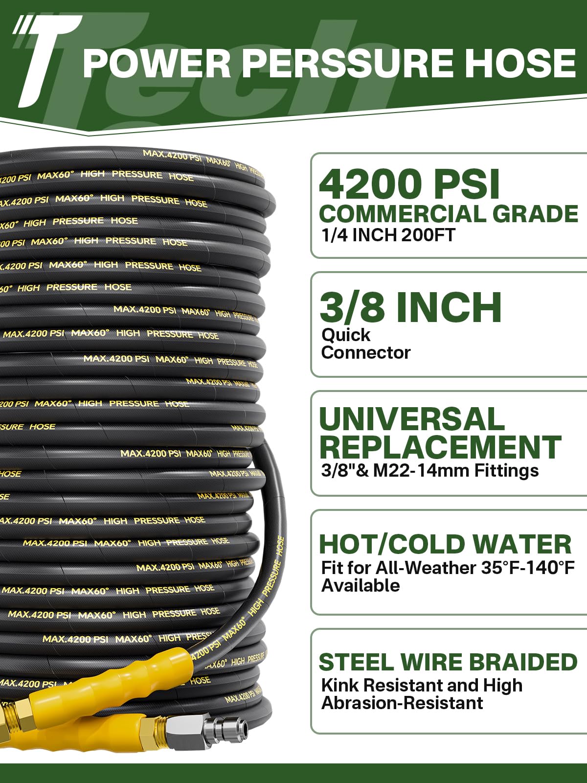 TechSweepPro brass swivel quick-connect close-up for leak-free attachment