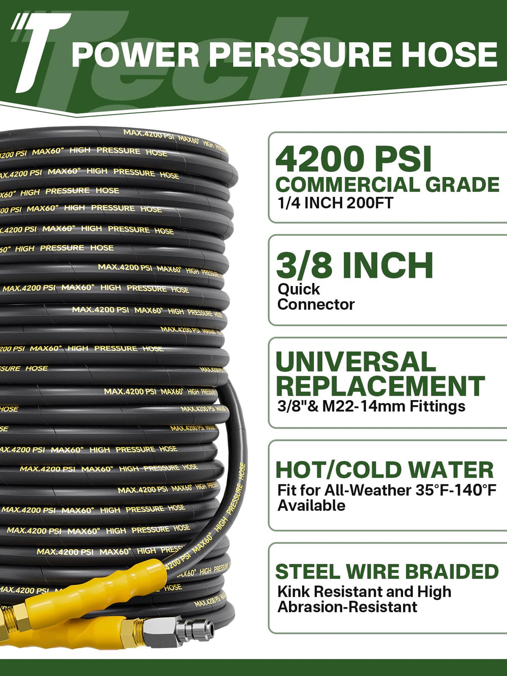 TechSweepPro brass swivel quick-connect close-up for leak-free attachment