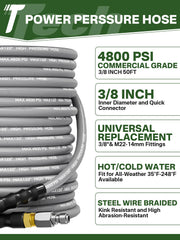 TechSweepPro close-up of steel braid reinforcing the hose for long-lasting strength