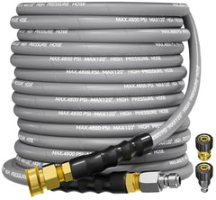 TechSweepPro front view of 50FT hose showing durable construction and compatibility benefits