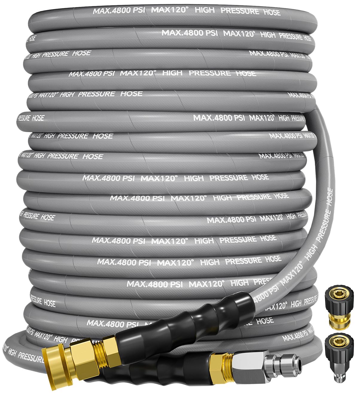 TechSweepPro front view of 100FT hose showing packaging and length benefit