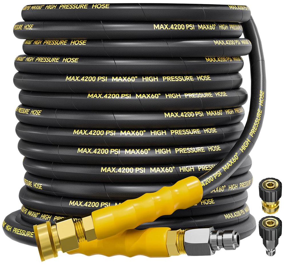 TechSweepPro front view showing 50ft hose and packaging for reliable reach
