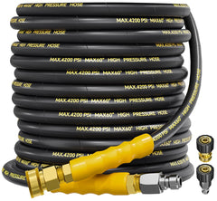 TechSweepPro front view showing 50ft hose and packaging for reliable reach
