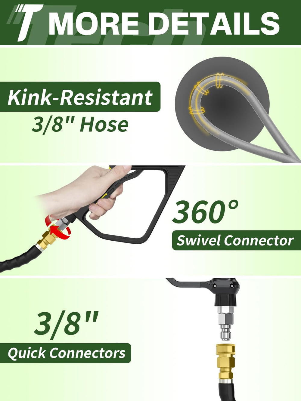 TechSweepPro hose cleaning a driveway showing efficient dirt removal and coverage