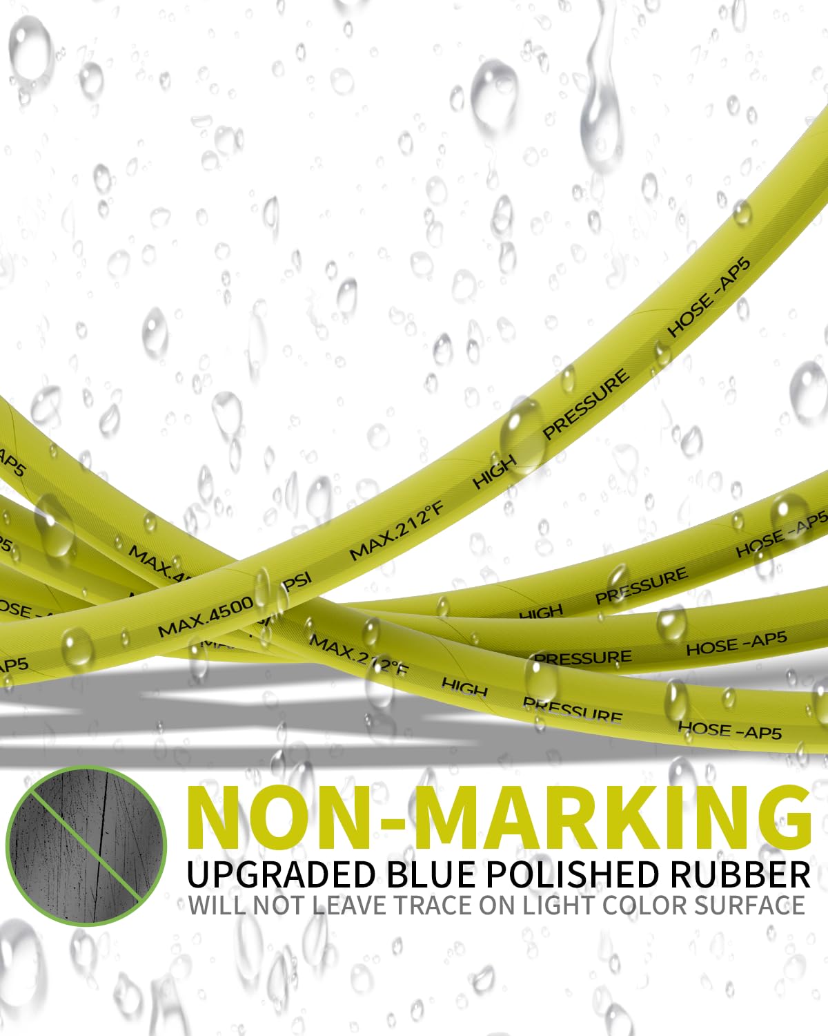 TechSweepPro hose in use cleaning a driveway fast, demonstrating strong pressure performance