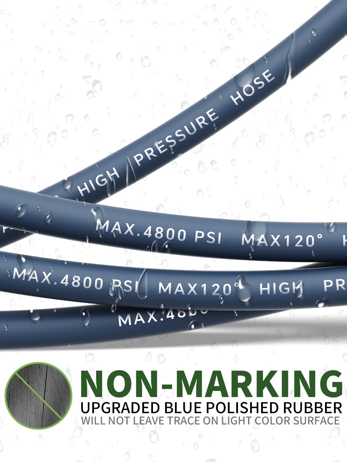 TechSweepPro 100ft hose laid out next to measuring tape to show extended reach advantage