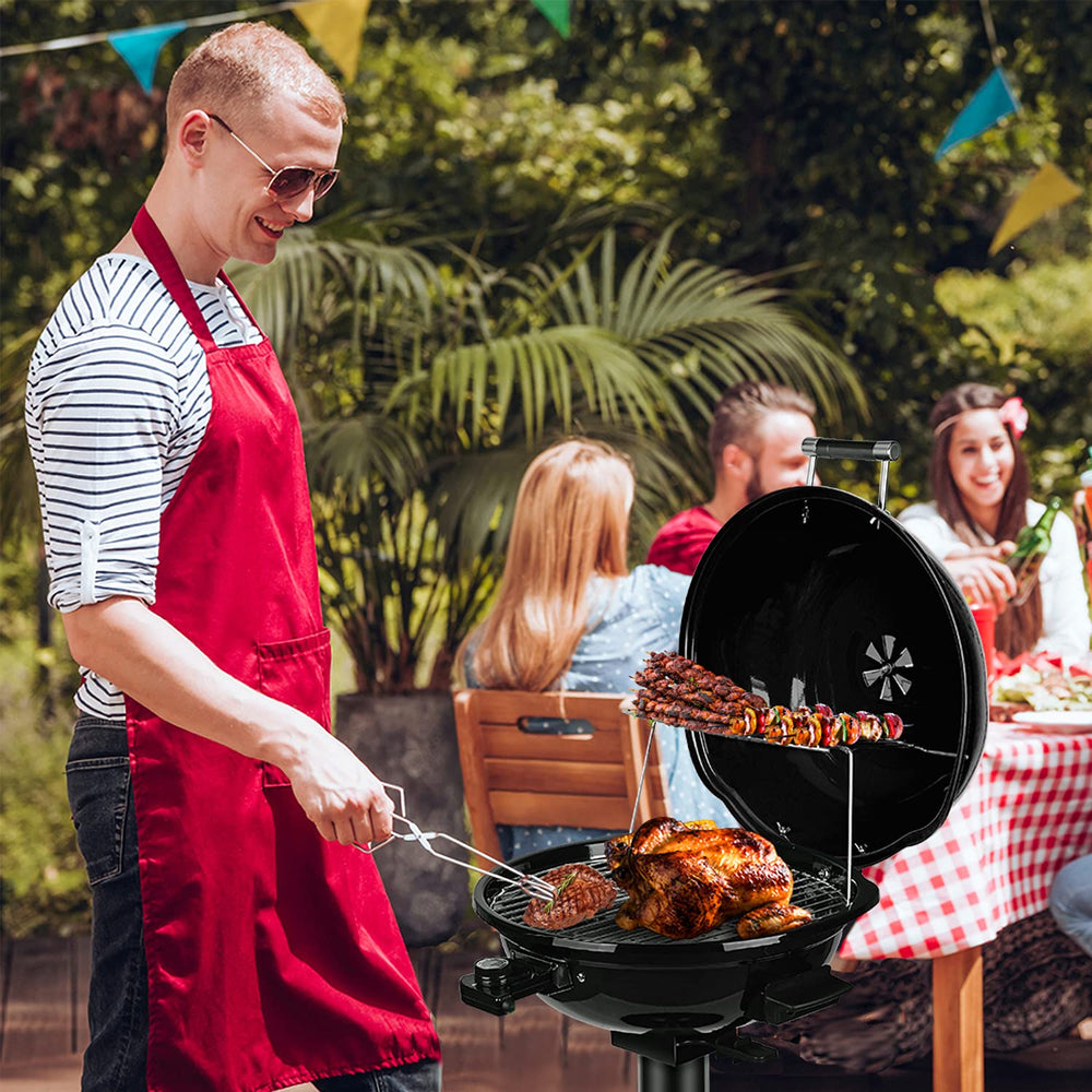 Techwood grilling assorted foods on the surface showing versatile cooking for gatherings