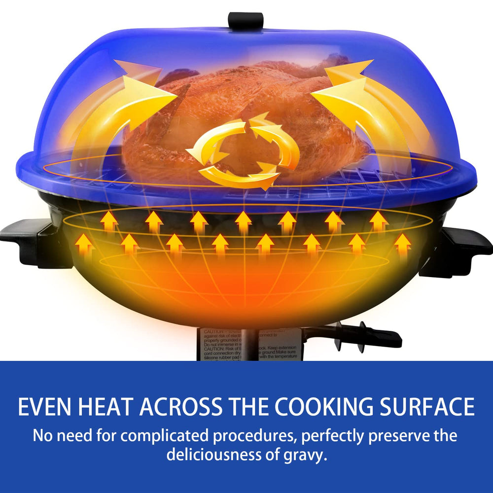 Techwood temperature control knob visible for precise heat adjustments