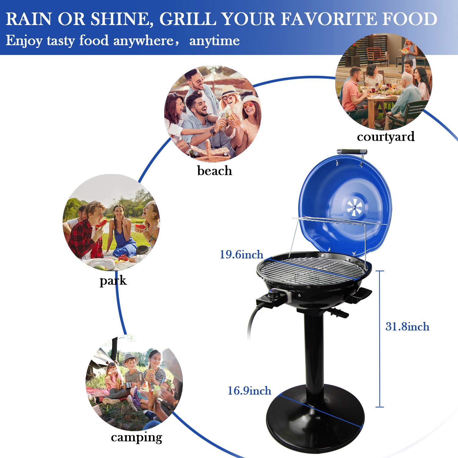 Techwood close-up of foldable warming rack providing extra holding space