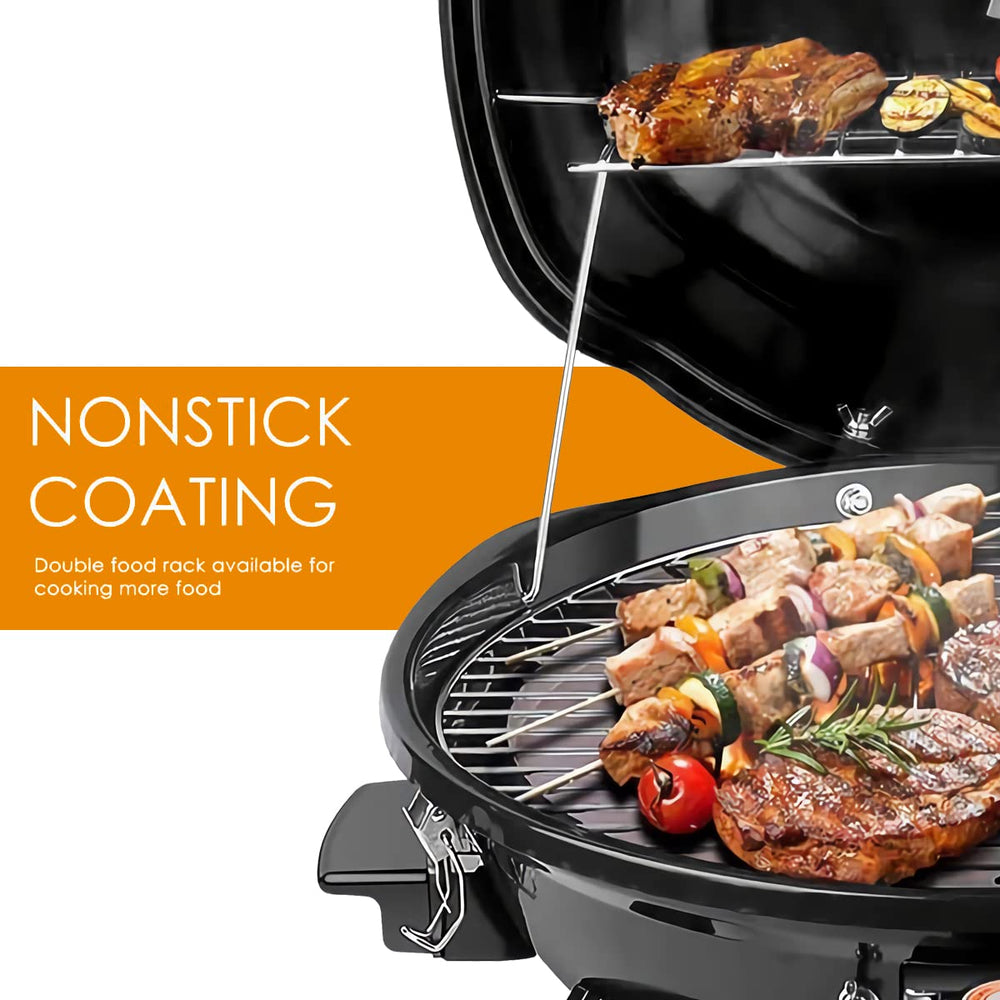 Techwood with removable stand assembled as freestanding grill for easy portability