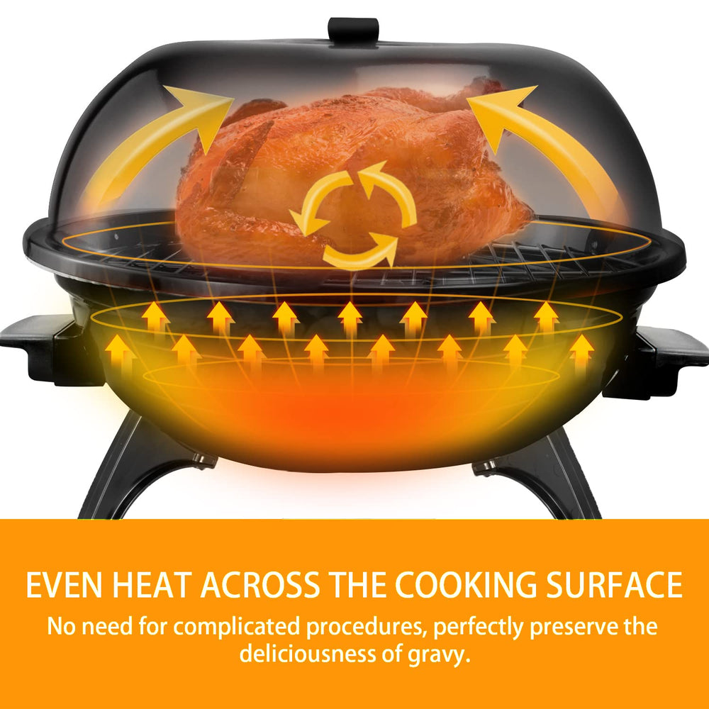Techwood close-up of nonstick cold-rolled grate for easy cleanup and food release