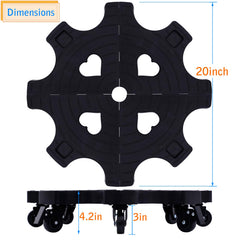 TECHYANG locking caster detail showing secure hold and stability benefit