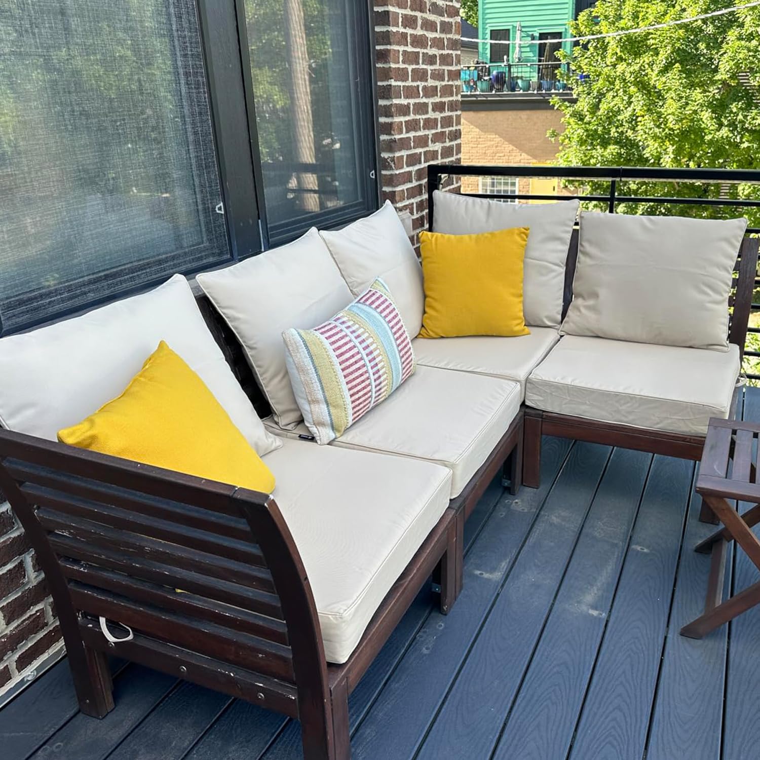 TECOSARA paired with wicker furniture for cohesive outdoor styling
