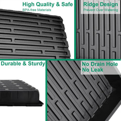 Tectsia base tray holding water to illustrate bottom-watering reservoir benefit