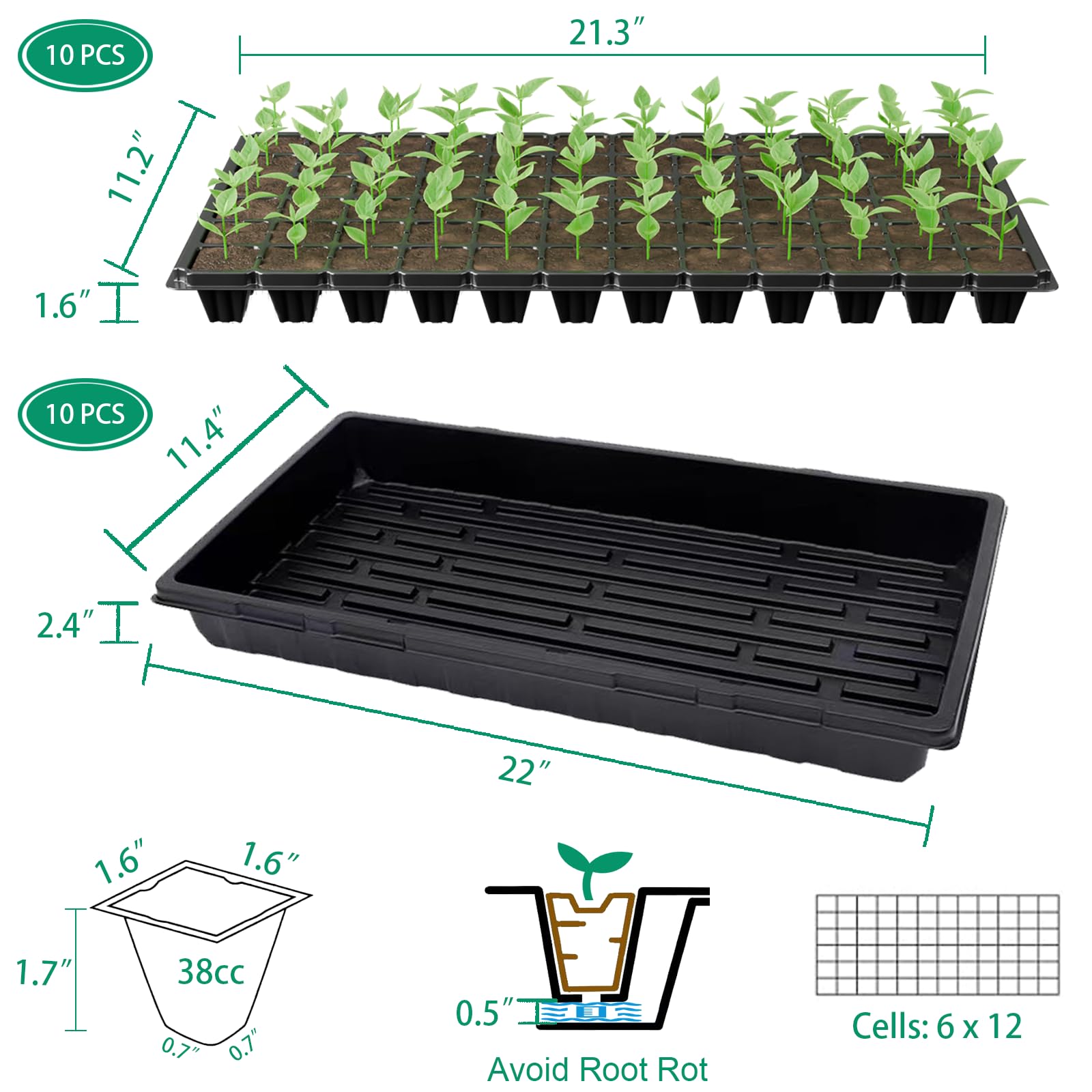Tectsia hand removing a seedling from a 72-cell tray for easy transplanting