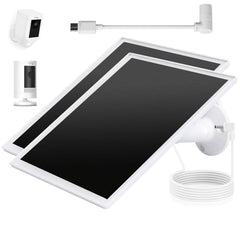 Teczckc front view of solar panel two-pack showing clean mounting and benefit of continuous charging
