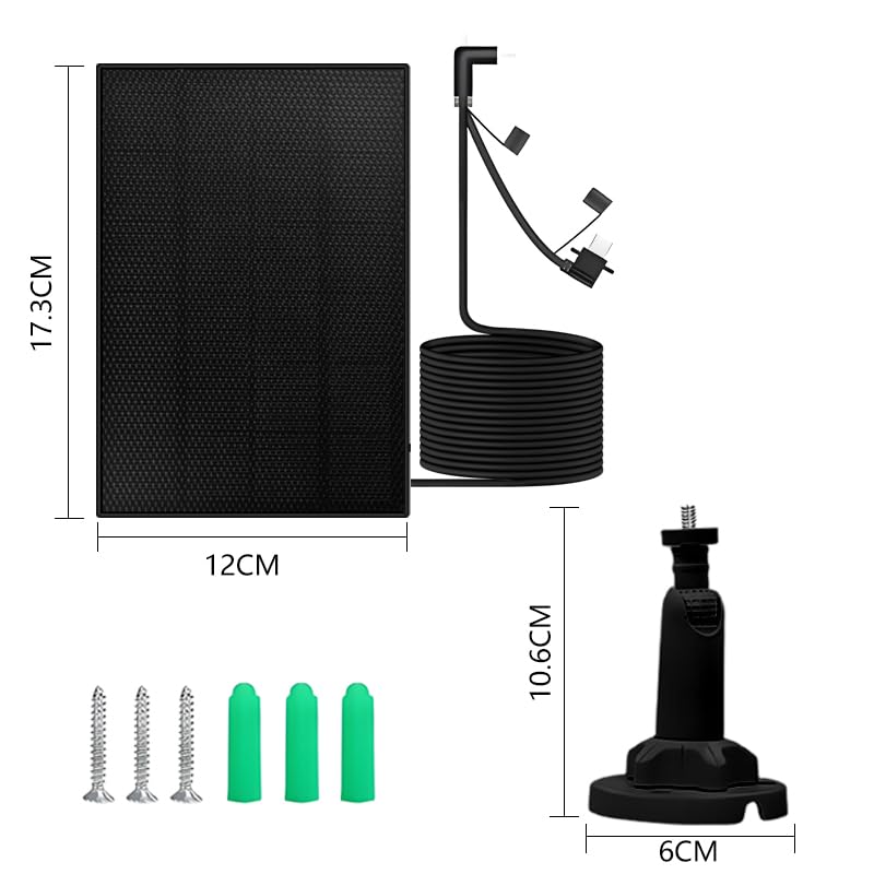 Teczckc panel connected to Blink Outdoor camera demonstrating continuous trickle charging