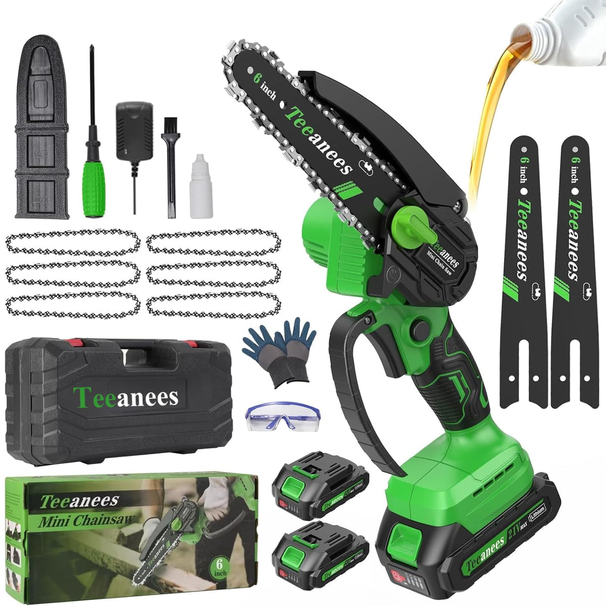 TEEANEES front view showing compact saw and ergonomic handle for easy control