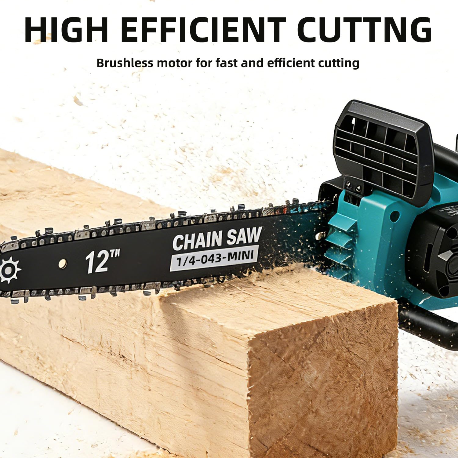 TEEANEES cutting a branch during pruning demonstrating fast portable power